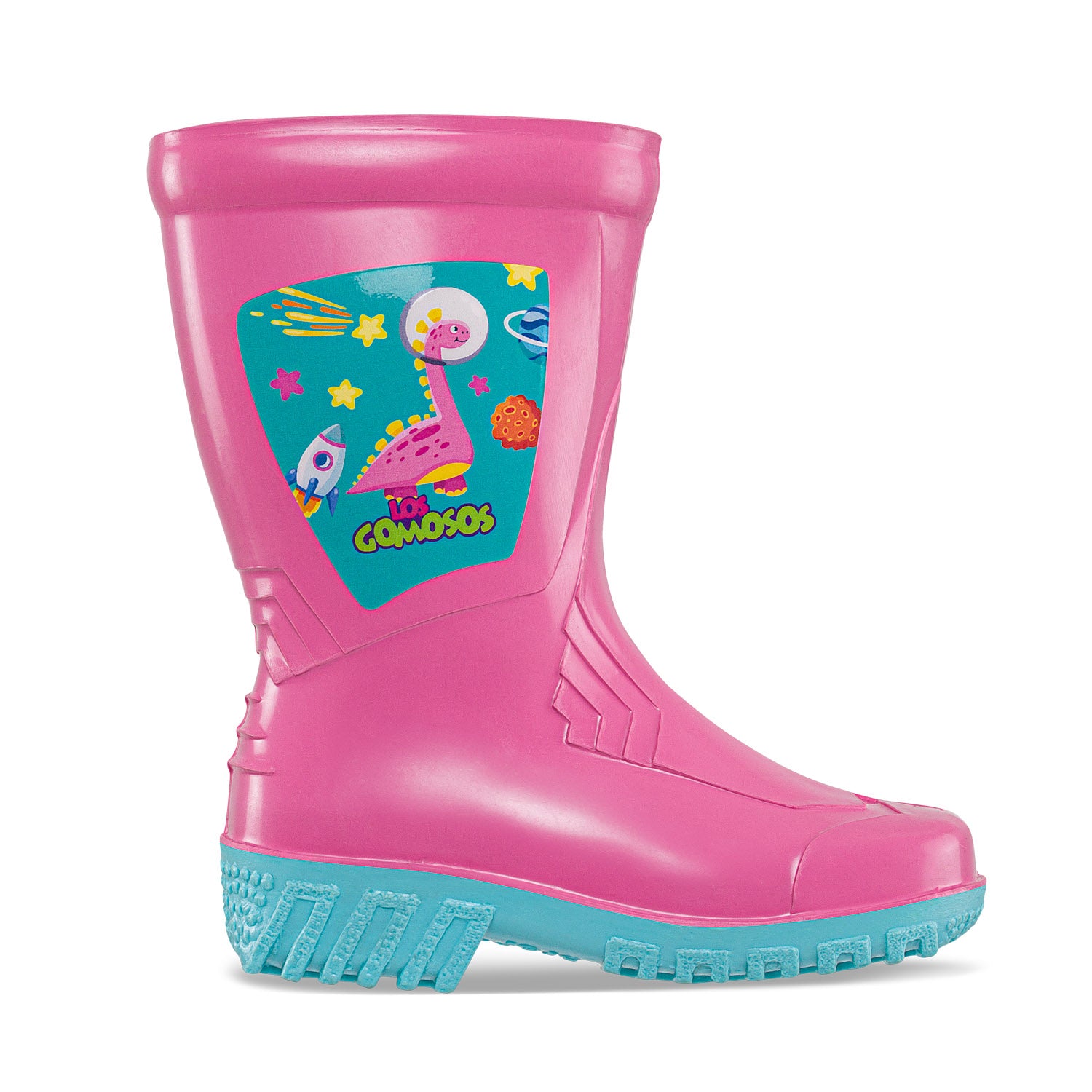 Croydon Bulabula fuchsia aquamarine Kids Rain Boots Girls PVC Waterproof Pink Blue Fun Design Outdoor