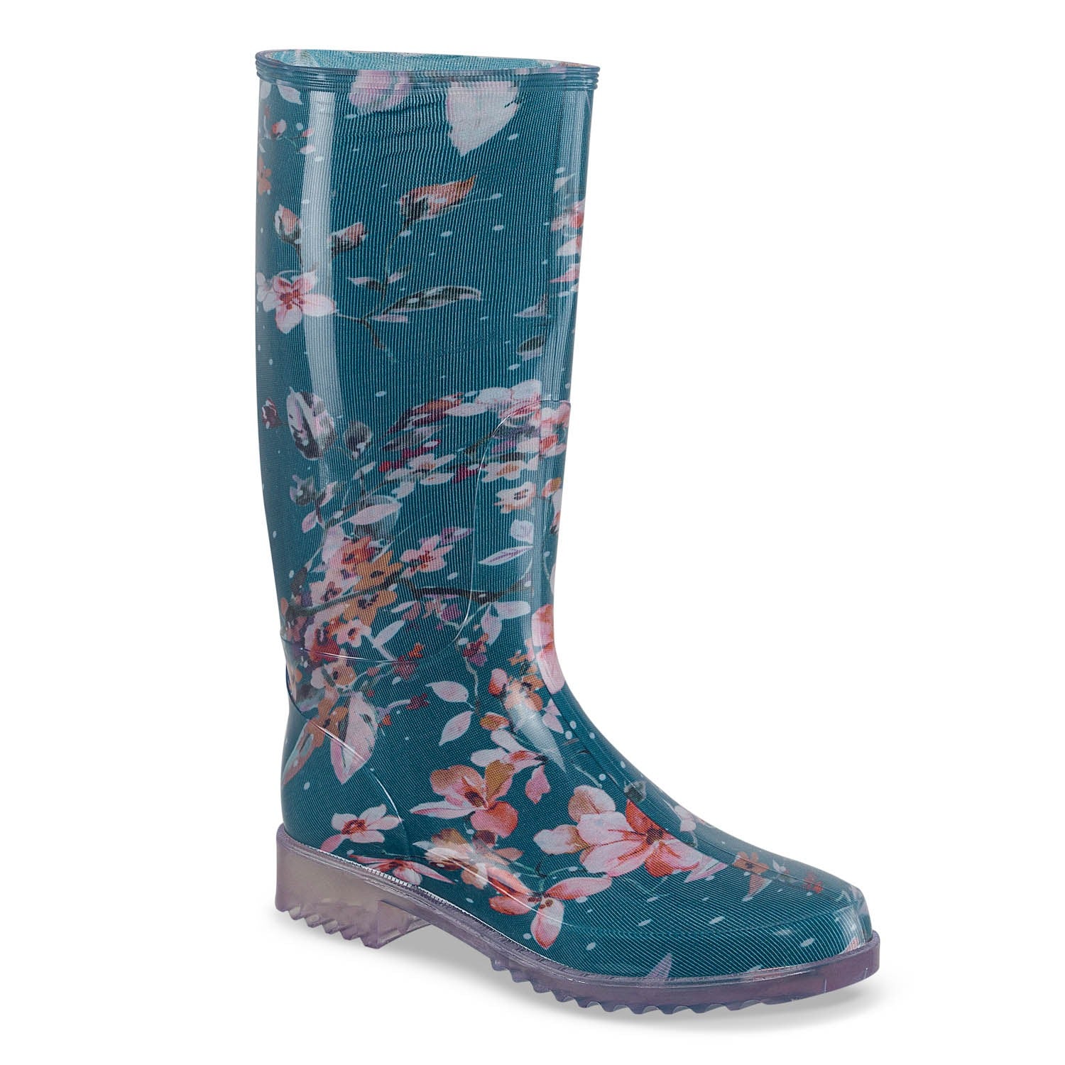 Croydon Tiffany Colors Women Rain Boots Floral Print Waterproof